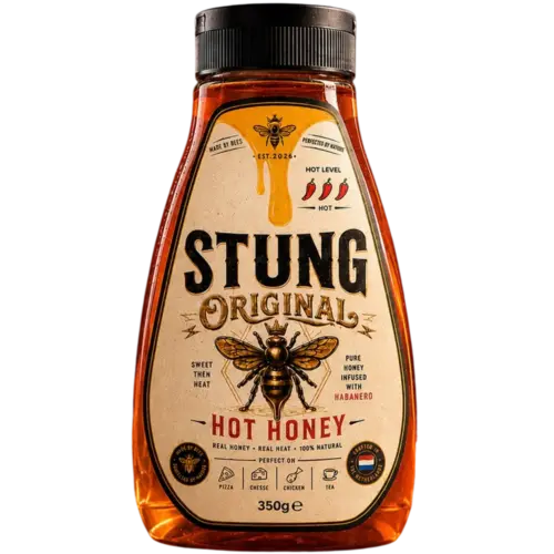 Premium Dutch Hot Honey Packaging by STUNG Original